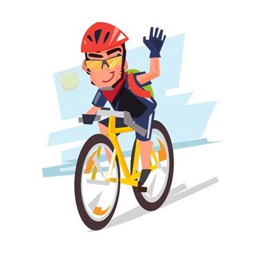 85651507-jonge-fietser-man-met-fiets-sport-concept-illustratie-