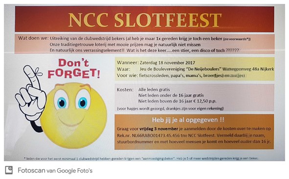 ncc slotfeest herinnering