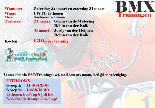 clinic Uithoorn 24 en 31 maartt